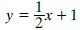f(x)=1/2 x + 1