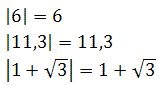 |5|=5, |11,3|=11,3
