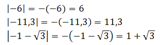 |-5|=5, |-11,3|=11,3